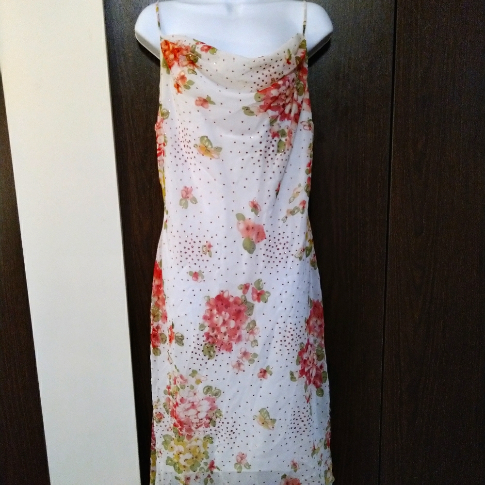 Be Smart High Low Floral Dress - Made in USA